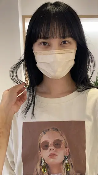 セミロング 宮城 星のヘアスタイル