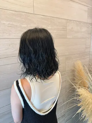 ミディアム カラー 堀江美容室 千晶のヘアスタイル