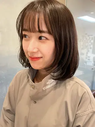 ミディアム ボブ顔周りカット honokaのヘアスタイル
