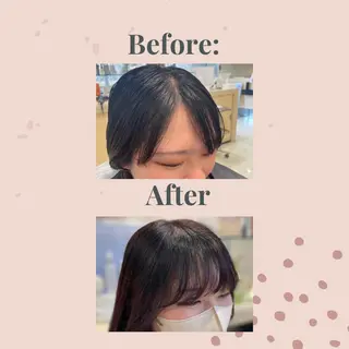 ミディアム パーマ クロスパーマ/うる艶 カラー/Kurumiのヘアスタイル