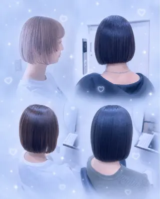 ショート 🪽ラベンダーカラー 暗髪透明感🪽レイナのヘアスタイル