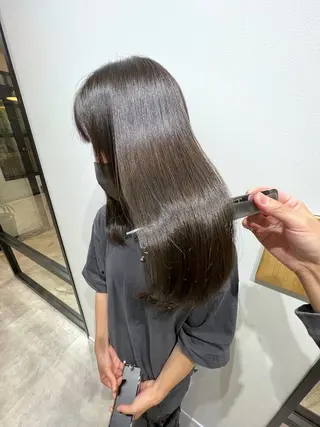セミロング カラー 縮毛矯正×髪質改善 店長　DAITOのヘアスタイル