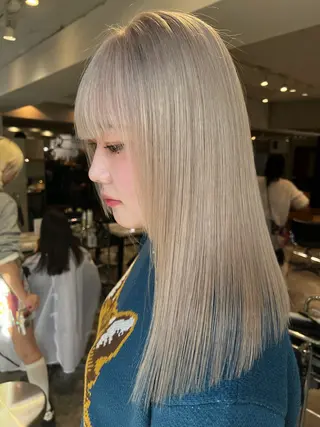 セミロング カラー ヘアアレンジ 🍯傷ませないカラー 髪質改善🍯彪雅のヘアスタイル