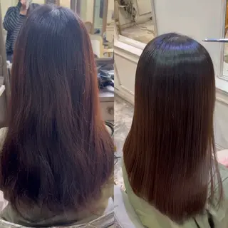 ロング 美髪矯正 透明感 カラー⭐️ユウキのヘアスタイル