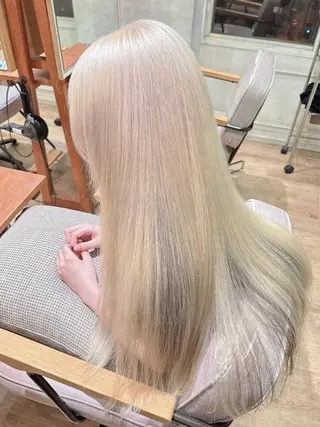 ロング カラー ケアブリーチ 髪質改善/池袋のヘアスタイル