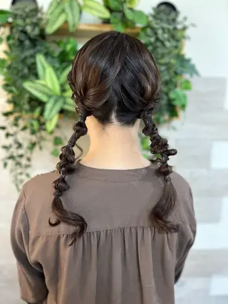 セミロング ヘアアレンジ 早朝✨ヘアセット 着付け/清水玲歌のヘアスタイル