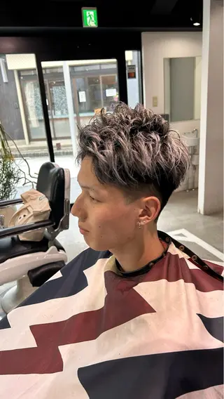 ショート カラー 朝陽 ／メンズヘア特化のヘアスタイル