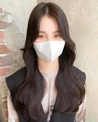 ロング カラー 顔まわりカット🌟 くびれヘア/寺門遥輝のヘアスタイル