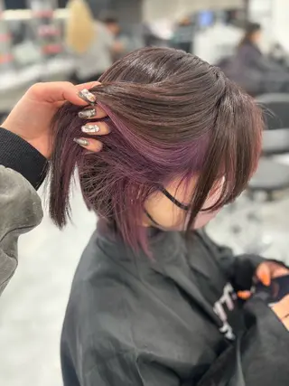 ショート まろっと艶感ブラウン ベージュ🤍まなかのヘアスタイル