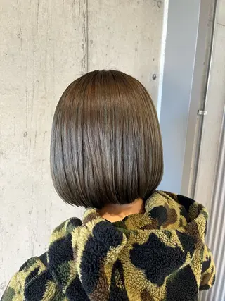ミディアム カラー ヘアアレンジ ボブ×艶カラー 特化・リクト💥のヘアスタイル