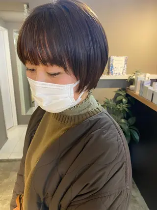 ショート カラー ヘアアレンジ メンズ キッズ ネイル マツエク・マツパ 透明感カラー🤎 ゆりのヘアスタイル