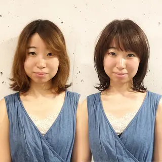 ミディアム 髪質改善縮毛矯正 専門店のヘアスタイル