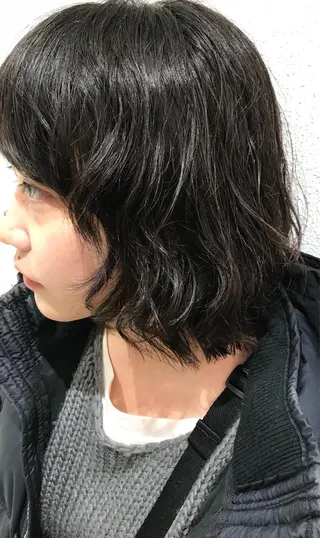 ミディアム パーマ 当日予約🆗✂︎ ウエモト　タクのヘアスタイル