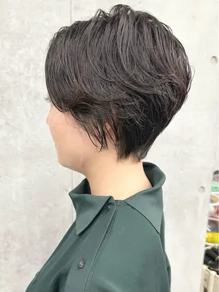 ショート パーマ ボブ/ゆるふわ ボブパーマ/とういのヘアスタイル