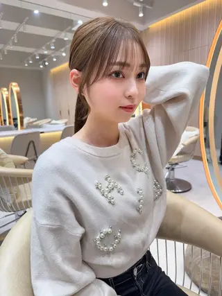 セミロング カラー 縮毛矯正✨🫧 レイヤー川村利幸のヘアスタイル