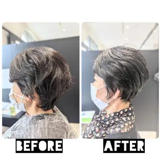 ショート カラー パーマ ヘアアレンジ 心斎橋難波本店 店長 THE ECT 中尾のヘアスタイル