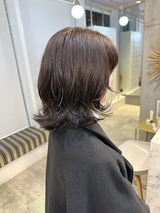 ミディアム カラー さとう あやかのヘアスタイル
