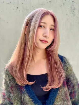 ロング カラー 派手髪デザインカラー ヒロカのヘアスタイル
