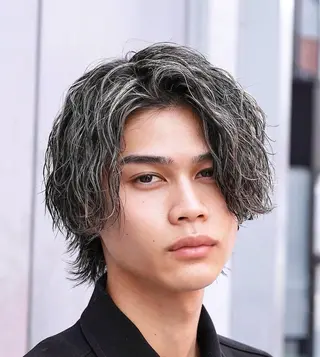 カラー パーマ メンズ fifth park 六反穂 龍介のヘアスタイル