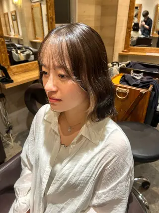 セミロング カラー レイヤーカット/ 縮毛矯正🇰🇷早坂のヘアスタイル