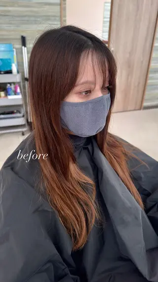 ロング カラー 韓国ヘア/レイヤー/ ツヤカラー/ Aiのヘアスタイル