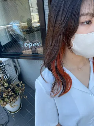ミディアム カラー 平田 怜のヘアスタイル