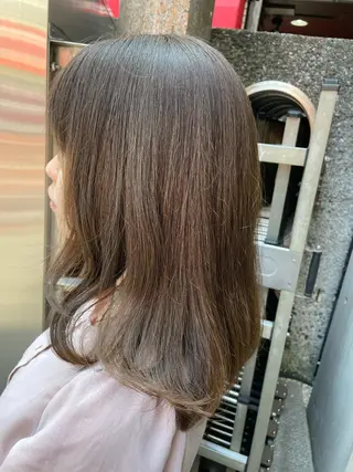 ミディアム 韓国ヘア 🤍中西麻友🤍のヘアスタイル