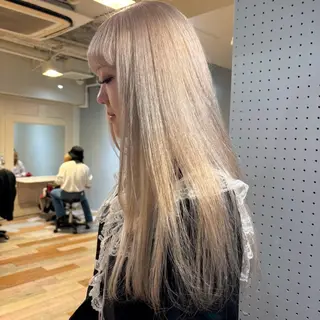 ロング カラー ブリーチなしベージュ カラー✨Takeのヘアスタイル