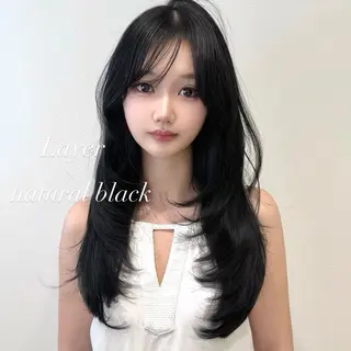 ロング 韓国𝐻𝑎𝑖𝑟 🇰🇷🖤ハラのヘアスタイル