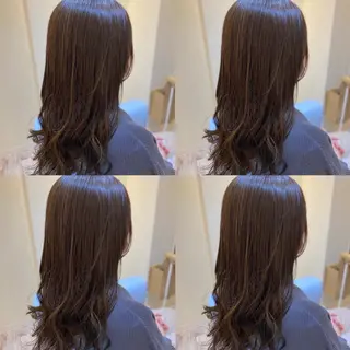 ロング カラー 金島 青のヘアスタイル
