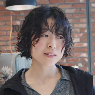 ショート カラー パーマ "ラフな雰囲気"🍃 パーマ🌀かんたまるのヘアスタイル