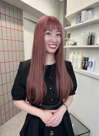 ロング カラー 透明感ハイトーン🐩 原宿/yumekaのヘアスタイル