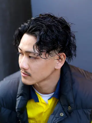 ミディアム 韓国パーマ 美容師 和田爽良のヘアスタイル