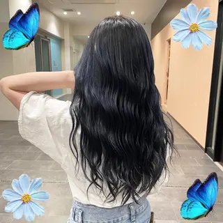 ロング 梅田美容室/ ウルフカットのヘアスタイル