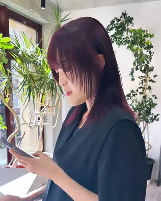 ミディアム カラー ササキカズマ〻透明感 〻色落ち〻赤み消しのヘアスタイル