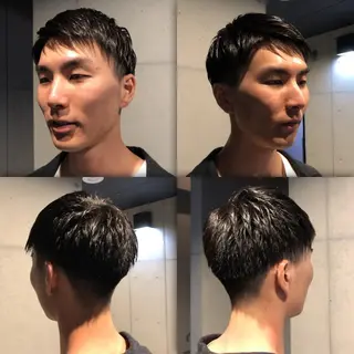 ショート メンズ ブリーチ縮毛矯正/ デサキ ショウヘイのヘアスタイル