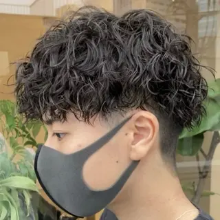 ミディアム パーマ ヘアアレンジ メンズ fifth 石川 凪のヘアスタイル