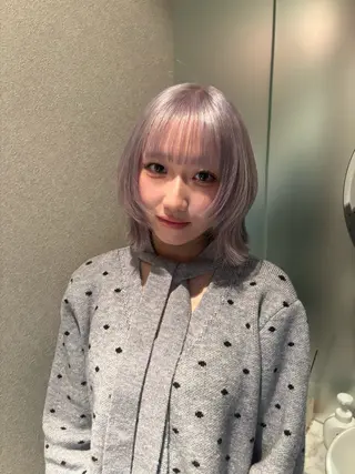 ロング カラー ヘアアレンジ ハッシュカット/ ミルクティー/ みうのヘアスタイル