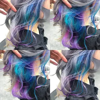 セミロング カラー 原宿サロン代表 デザインカラー伊藤卓のヘアスタイル