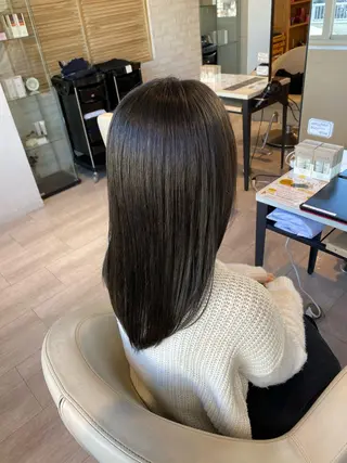 セミロング カラー 金子 富士のヘアスタイル