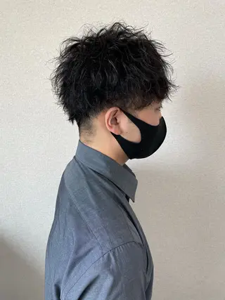 ショート ヘアアレンジ メンズ スパイキー/フェザー /波巻き/かいとのヘアスタイル