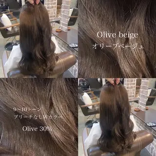ロング カラー ヘアアレンジ 🧸顔周りカット /透明感🎀のヘアスタイル