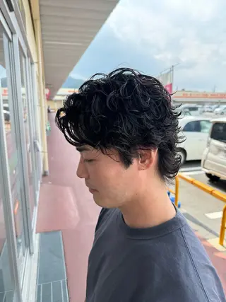 パーマ メンズ 吉田 剛のヘアスタイル
