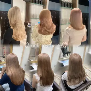 セミロング カラー 菅村 緋莉🎀ガーリーヘアのヘアスタイル