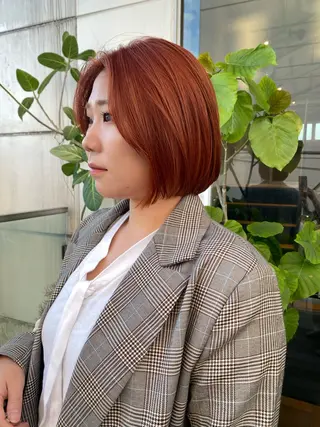 ショート カラー ヘアアレンジ 押切 響　のヘアスタイル