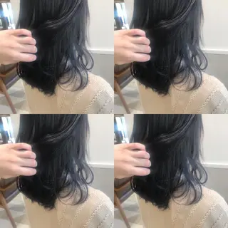 ミディアム カラー 小栗 麻衣のヘアスタイル