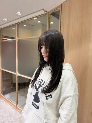 ロング カラー RosierBlue 工藤のヘアスタイル