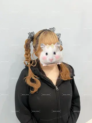 セミロング ヘアアレンジ Hairset minoriのヘアスタイル