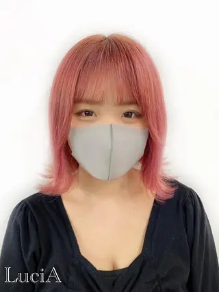 ロング ヘアアレンジ カラー LuciA/エクステ カラーのヘアスタイル
