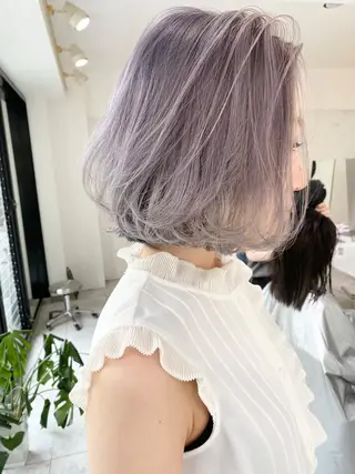 ショート カラー ヘアアレンジ 韓国風×透明感カラー 髪質改善オタベシンヤのヘアスタイル